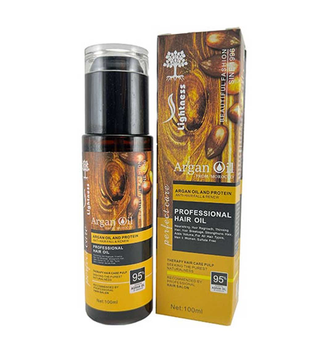 روغن آرگان روغن مو آرگان لایتنس اصلی لیبل دار ساخت اسلواکی بهترین روغن مو روغن مو آرگان ۱۰۰ میلی لیتر