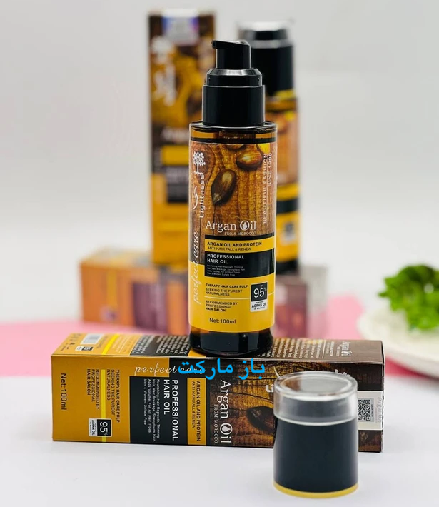 روغن مو آرگان لایتنس اصلی لیبل دار ساخت اسلواکی