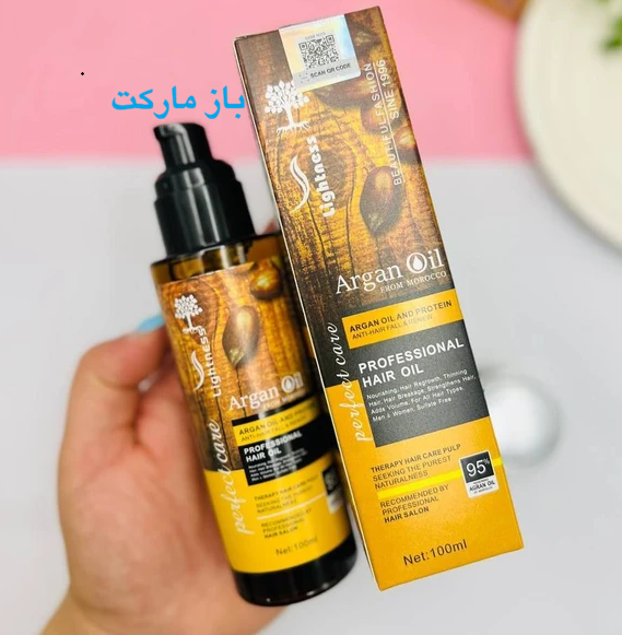 روغن مو آرگان لایتنس اصلی لیبل دار ساخت اسلواکی