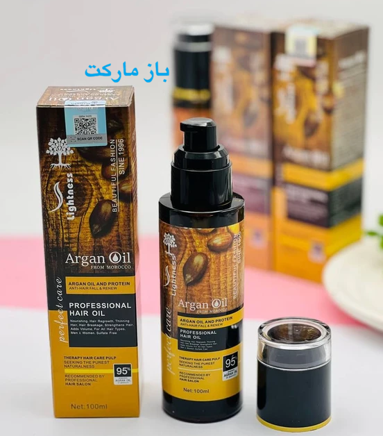 روغن مو آرگان لایتنس اصلی لیبل دار ساخت اسلواکی